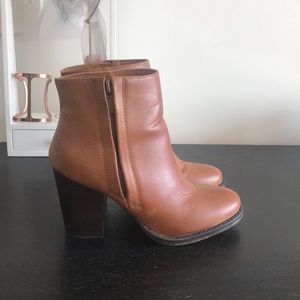 Tan boots from Urban Outfitters